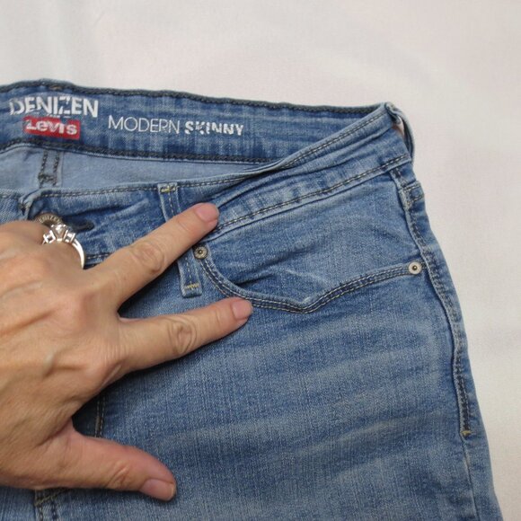 LEVI’S DENIZEN womens JEANS blue DENIM modern SKINNY SIZE 12M 31X29 - Picture 3 of 13